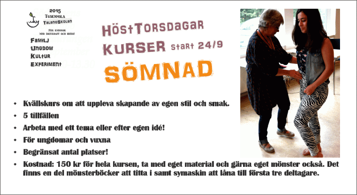 kursannons TM sömnad